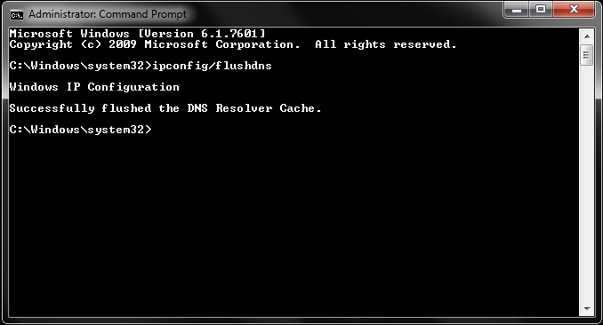 Flush DNS With Command Prompt 