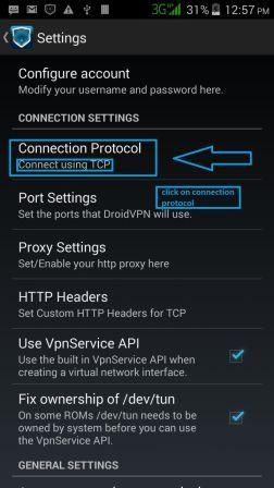 how to get free internet access with DROID VPN