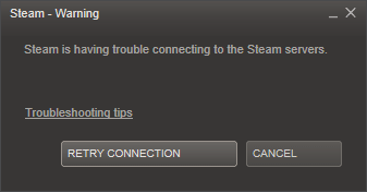 Steam is having trouble connecting to the Steam servers