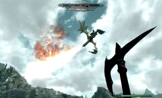 Skyrim – Backwards-Flying Dragons