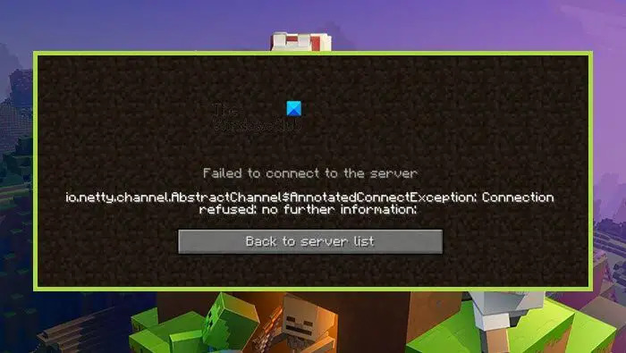What is io.netty.channel.abstractchannel$annotatedconnectexception error